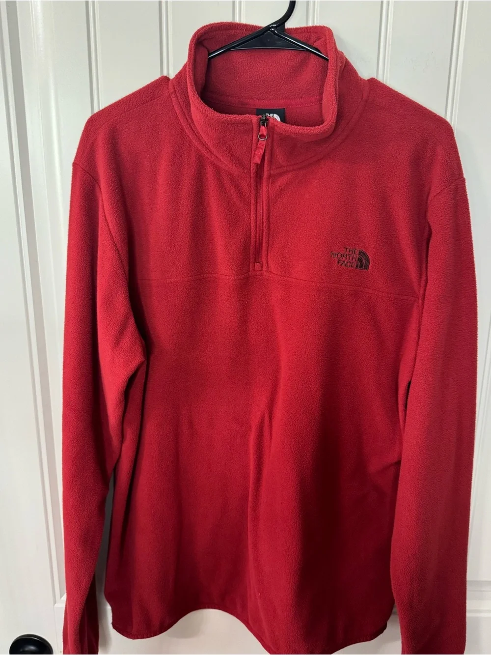 NORTH FACE 🏔️ Men’s Soft Fleece 3/4 Zip-Up Pullover Hoodie (Size Large)